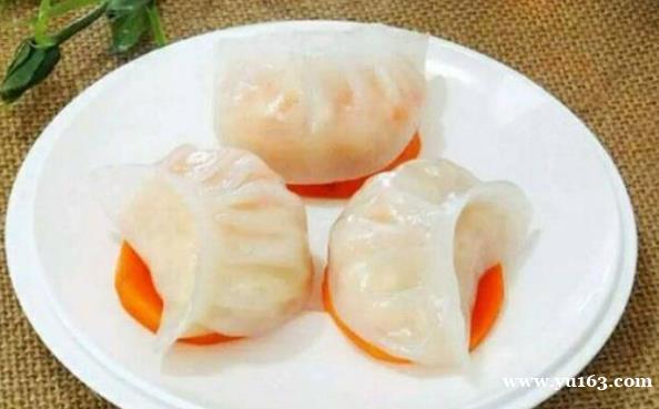 中国著名的特色美食小吃，也是一种点心虾饺
